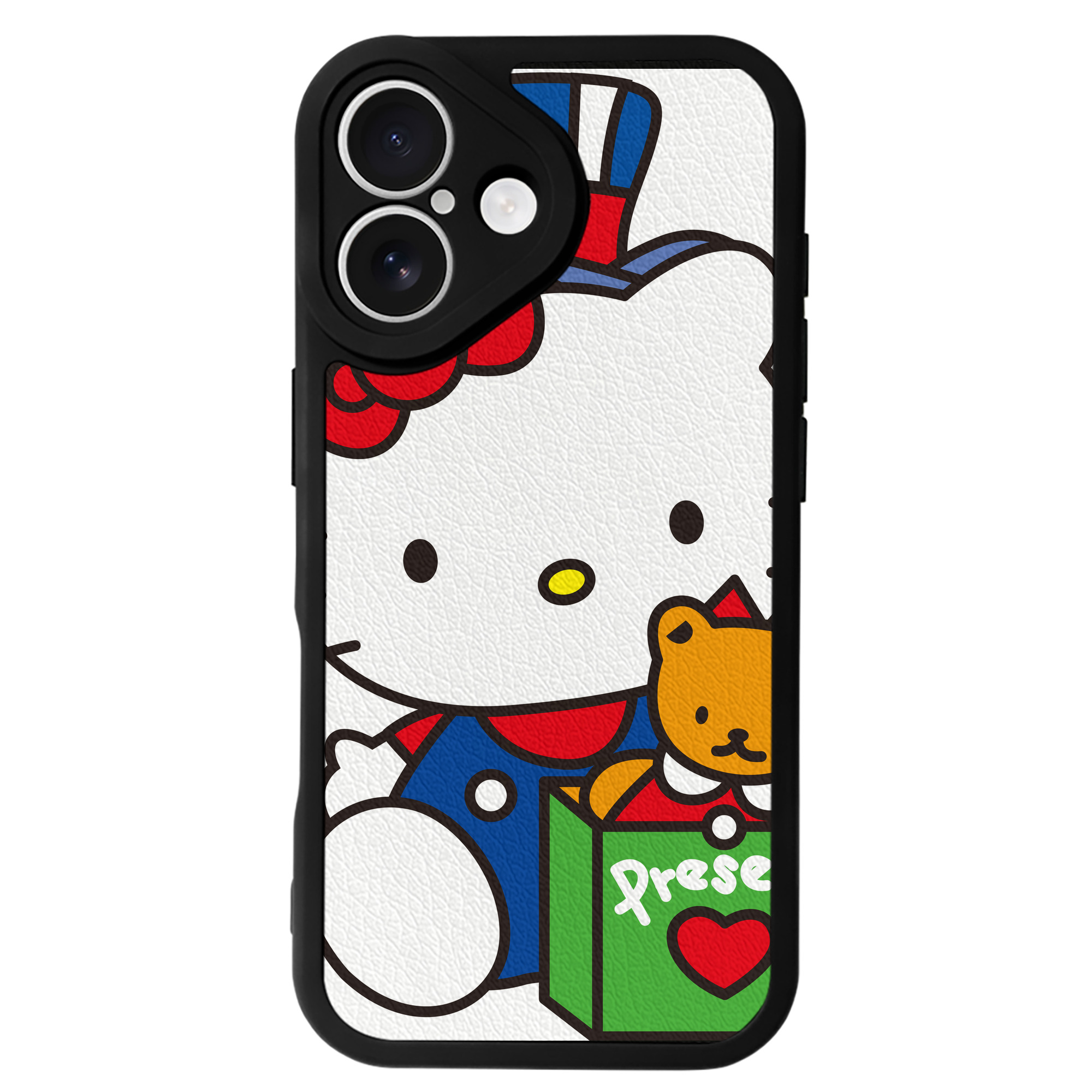 （画像用） Hello Kitty ハローキティ 【iPhone 16シリーズ対応】シリコンスマホケース（レザー調） 材質：シリコン
